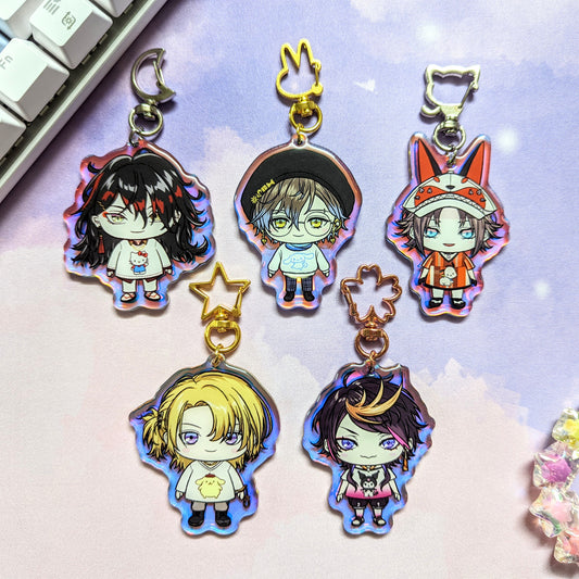 Luxiem Chibi Holographic Acrylic Keychain