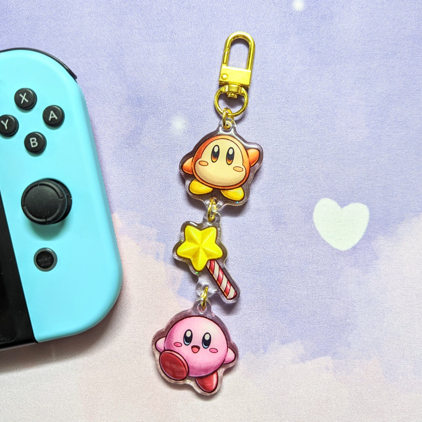 Kirby 3-in-1 Linking Acrylic Keychain