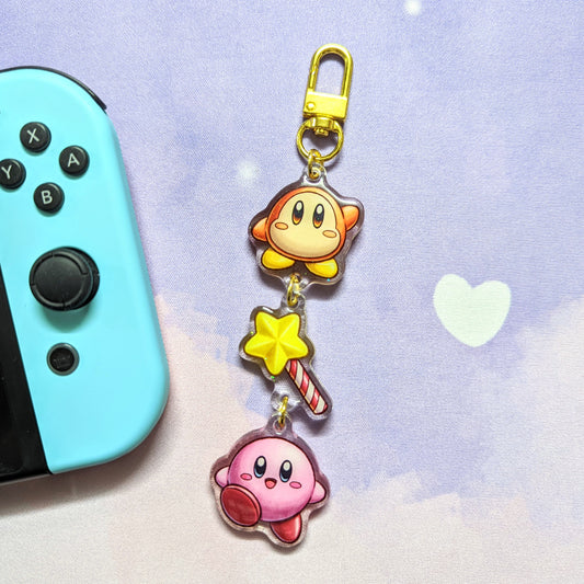 Kirby 3-in-1 Linking Acrylic Keychain