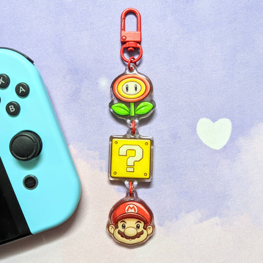 Mario 3-in-1 Linking Acrylic Keychain