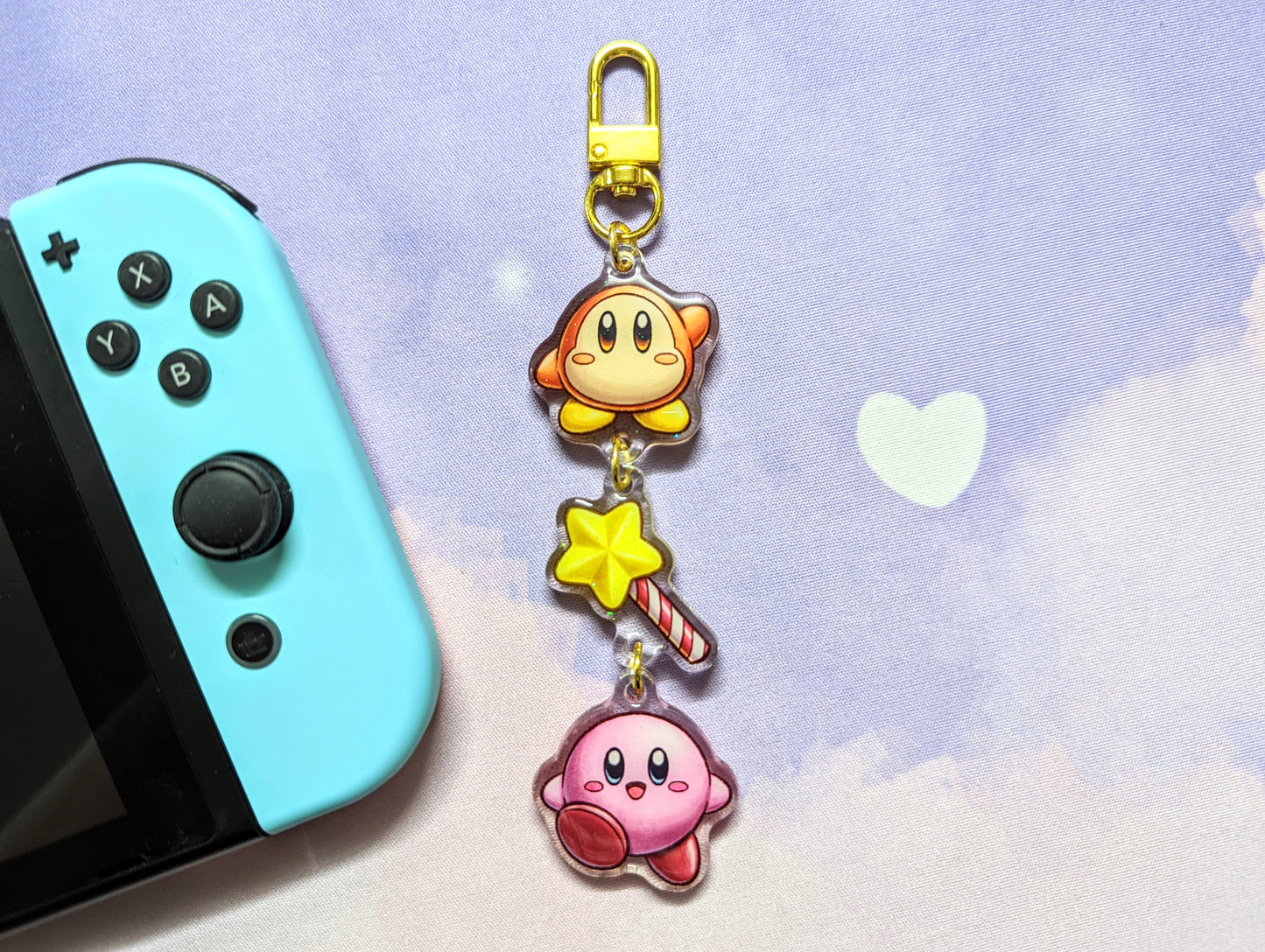 Kirby 3-in-1 Linking Acrylic Keychain