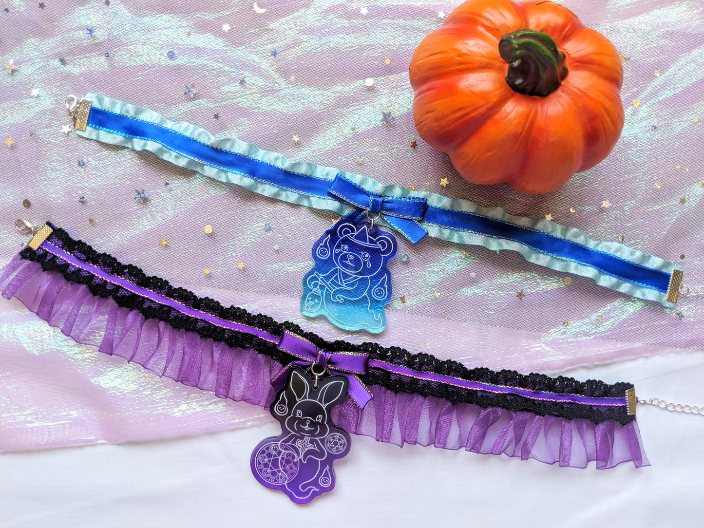 Rabbit & Bear Spirit Halloween Choker Collar