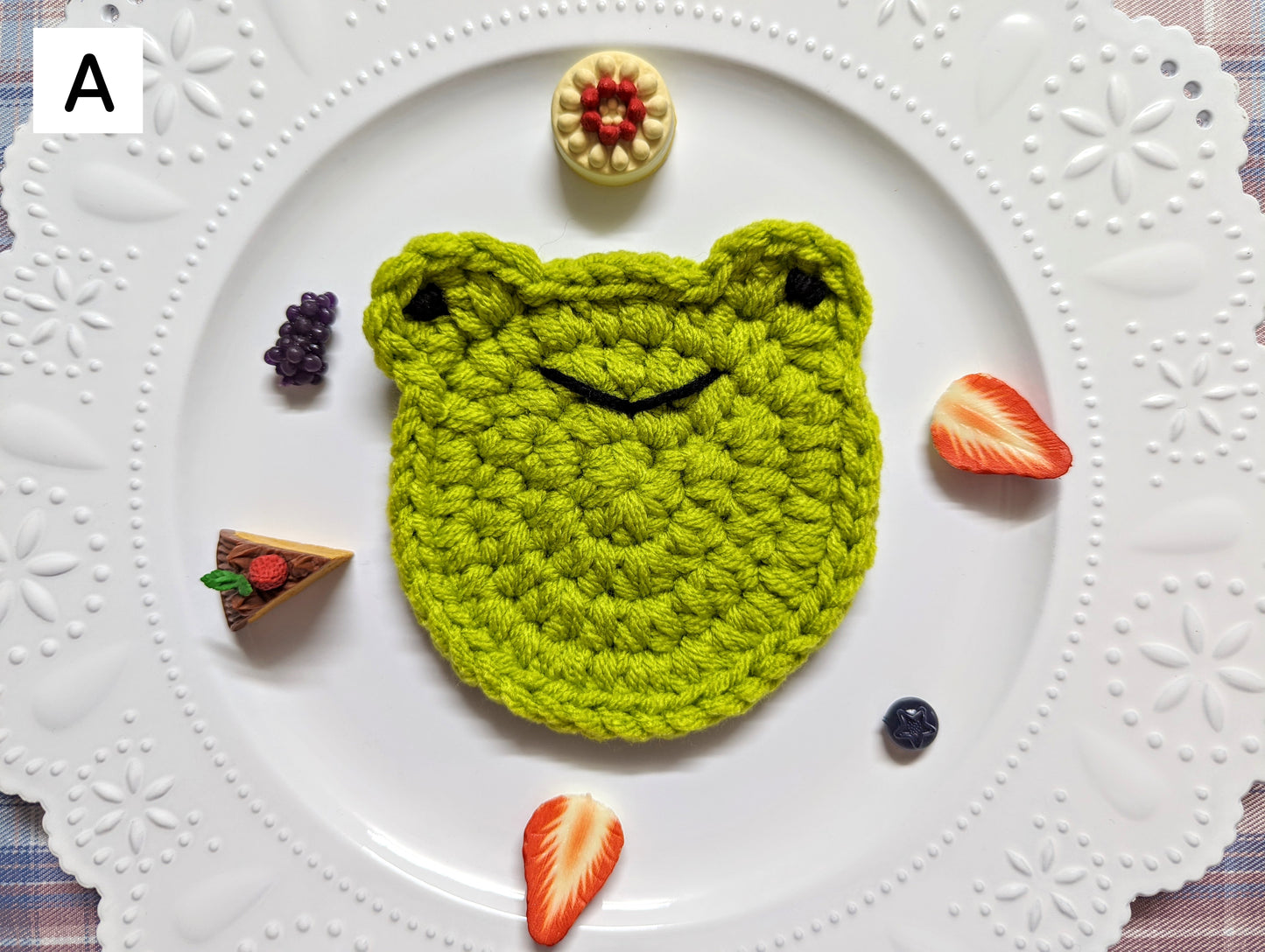 Handmade Frog Crochet Coaster