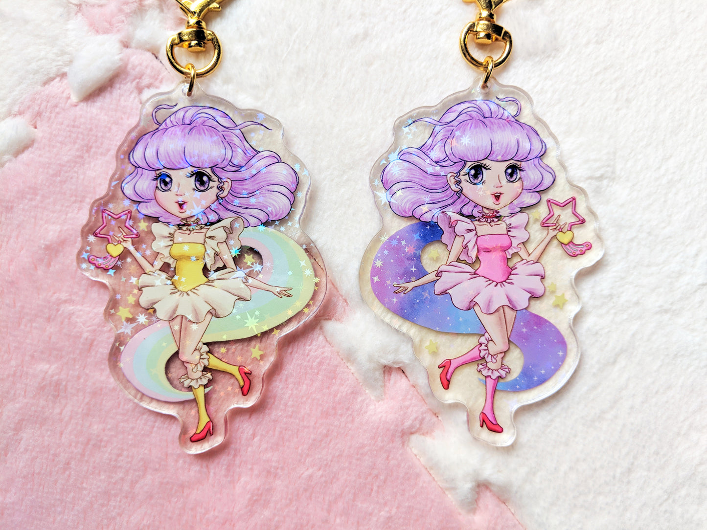 Creamy Mami Holographic Acrylic Keychain