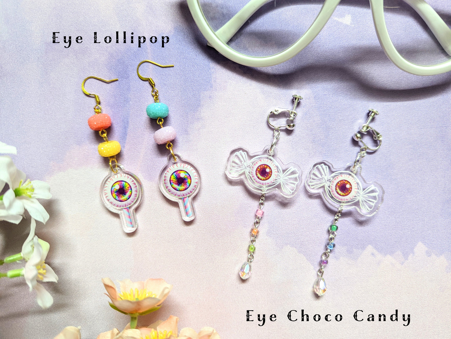 Eye Candy Asymmetrical Earrings