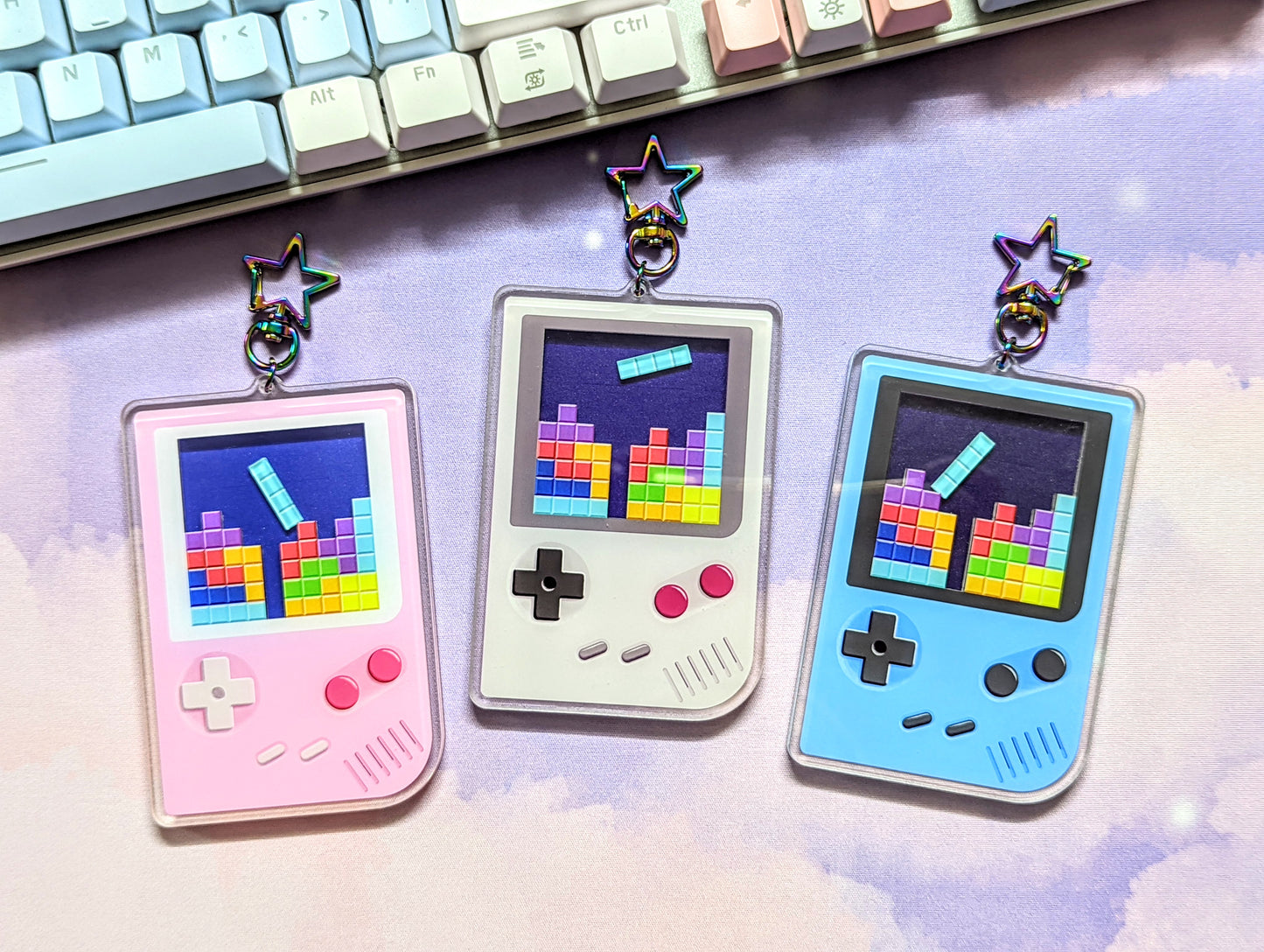 Gameboy Shaker Acrylic Keychain