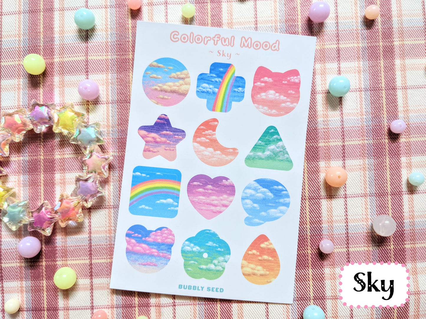 Colorful Mood Vinyl Sticker Sheet