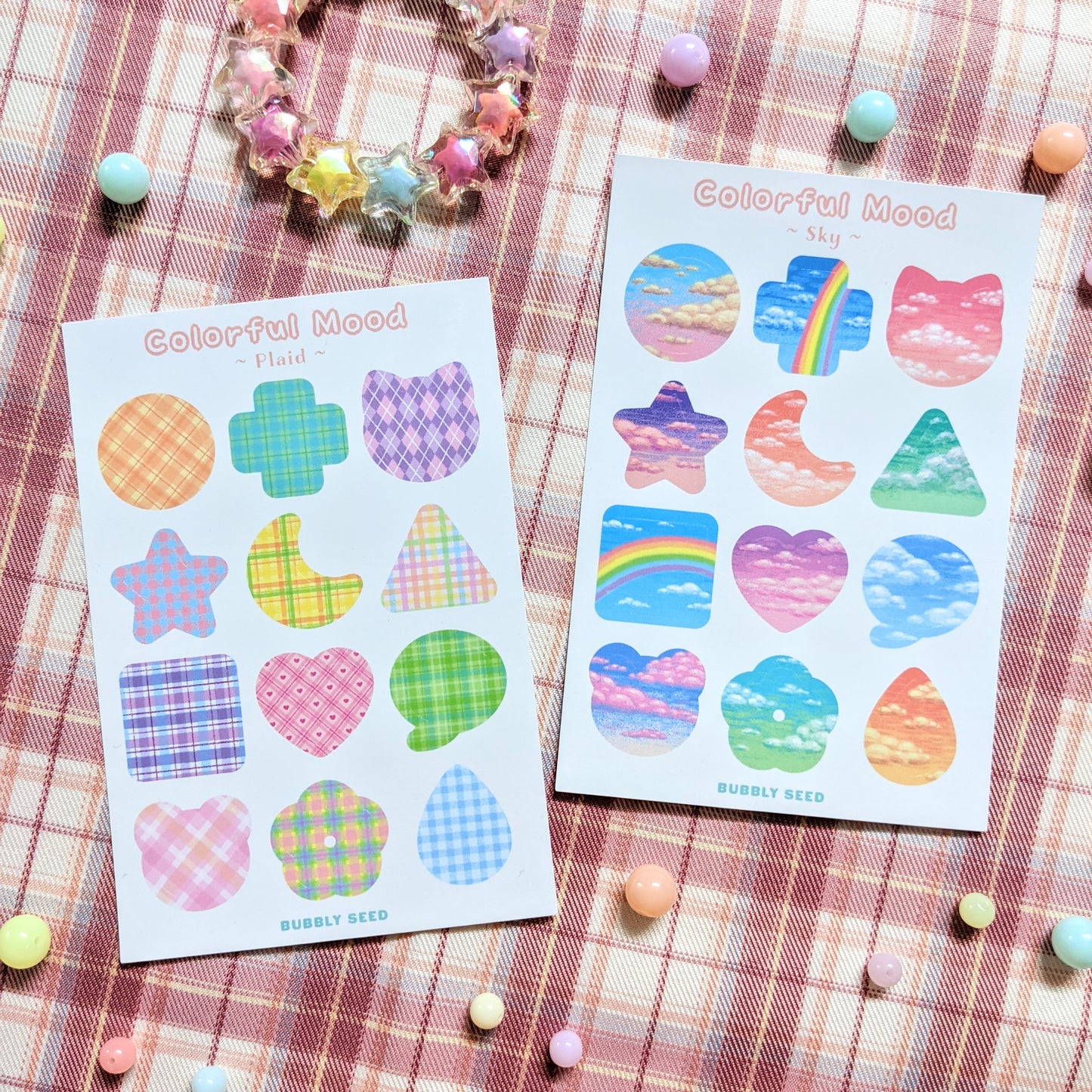 Colorful Mood Vinyl Sticker Sheet