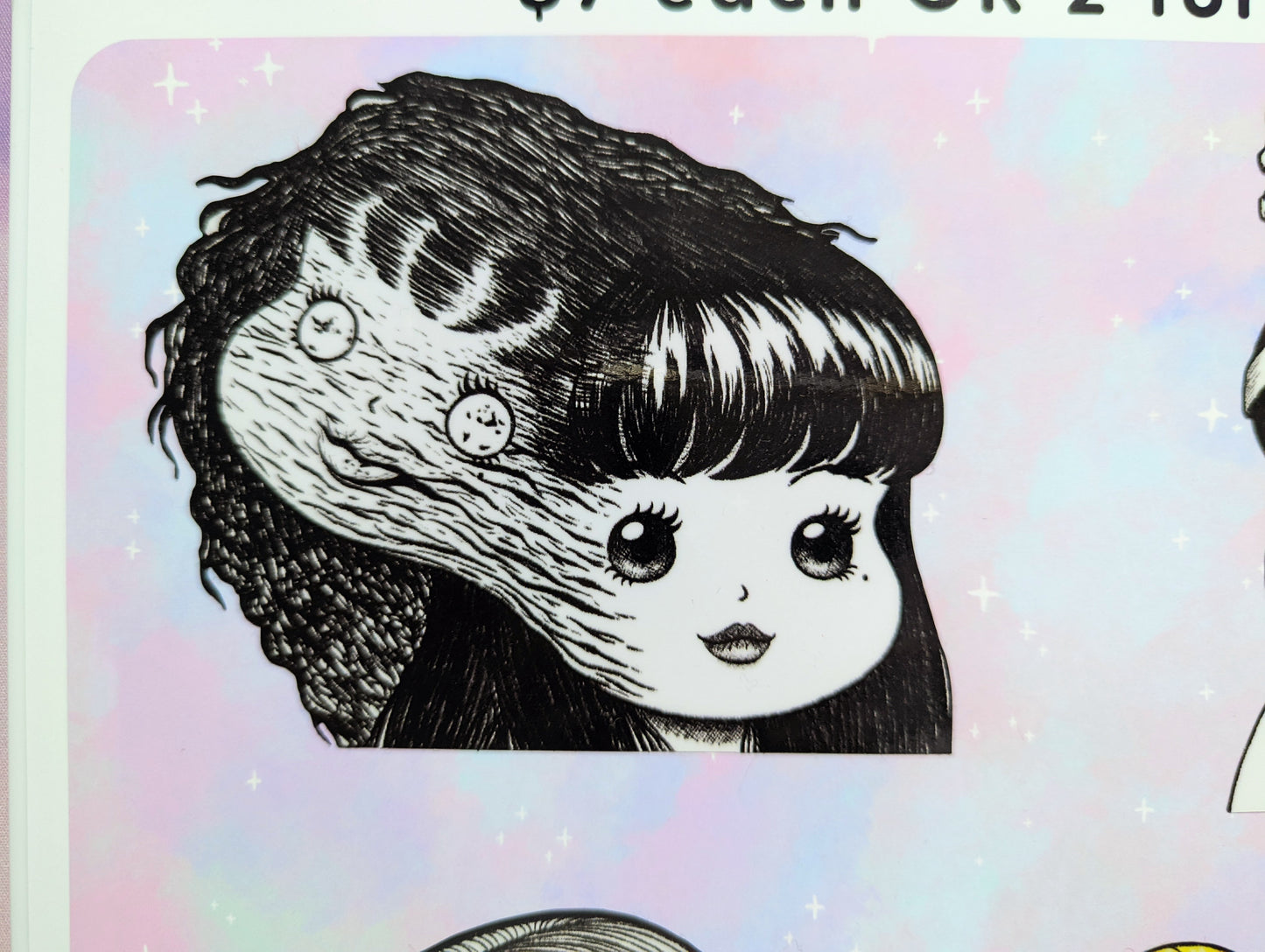 Horror Manga Junji Ito Chibi Peekers Car Decals