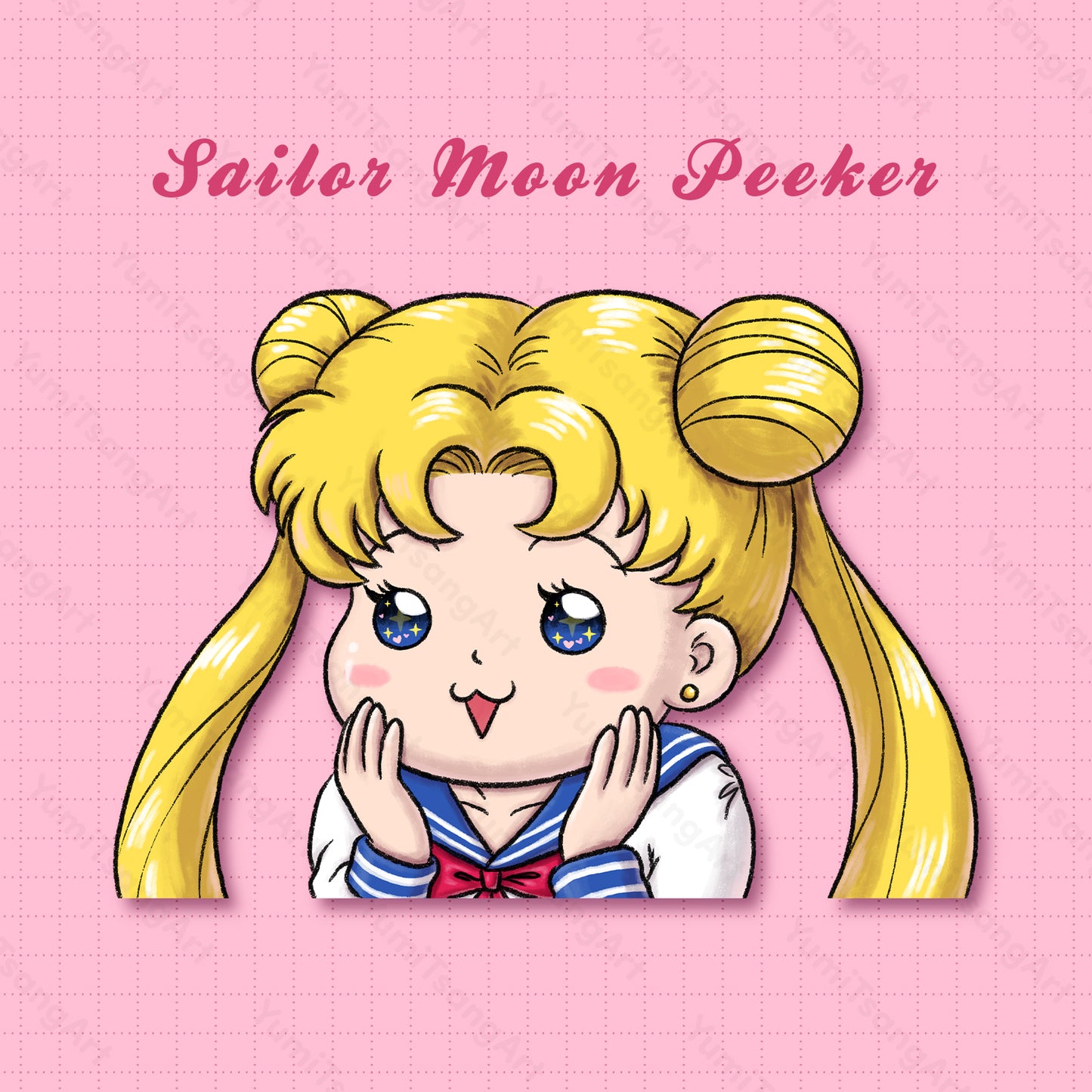 Sailor Moon Chibi Peeker Car Decal