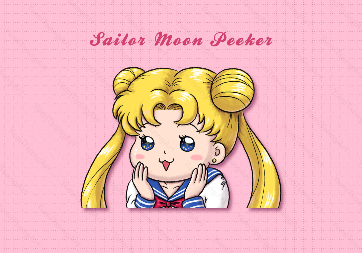 Sailor Moon Chibi Peeker Car Decal